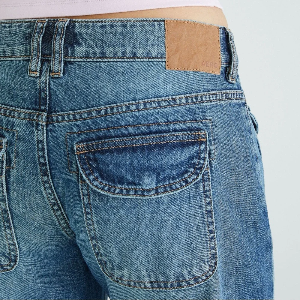 Aeropostale baggy wide leg blue jeans size 12 - Picture 4 of 4